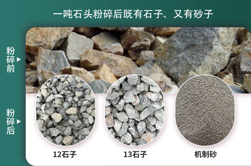 一噸石頭能出多少噸石子，石子破碎設(shè)備有哪些